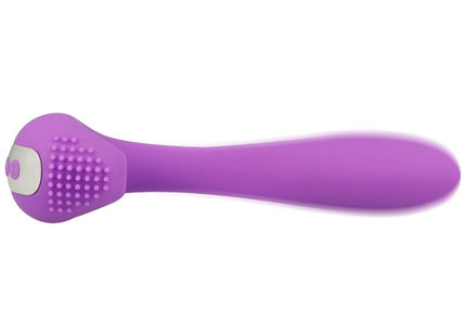 Ohmama gy-klitorpunktstimulator violetter silikon vibrator mit strukturiertem griff und silberner steuerungstaste