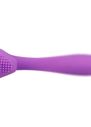 Ohmama gy-klitorpunktstimulator violetter silikon vibrator mit strukturiertem griff und silberner steuerungstaste
