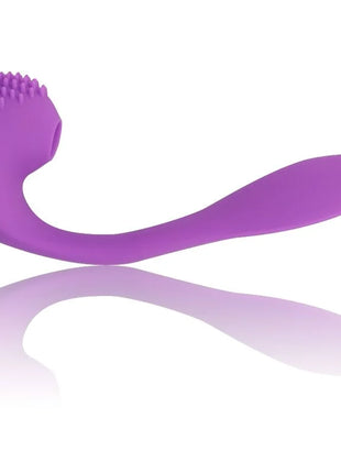 Ohmama gy-klitorstimulation silikontoy in lila mit gebogenem griff und gerundetem kopf mit kleinen erhöhten noppen