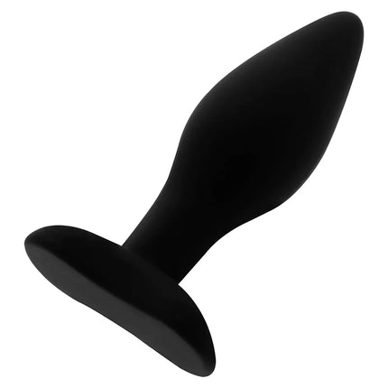 Ohmama klassischer silikon-analstecker in schwarz mit glattem, konischem design und abgerundetem sockel größe l 12 cm