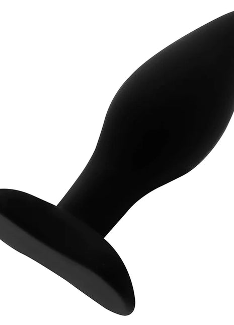 Ohmama klassischer silikon-analstecker in schwarz mit glattem, konischem design und abgerundetem sockel größe l 12 cm