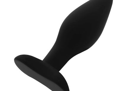 Ohmama klassischer silikon-analstecker größe m 10,2 cm in schwarz mit glattem, konischem design und abgerundetem boden