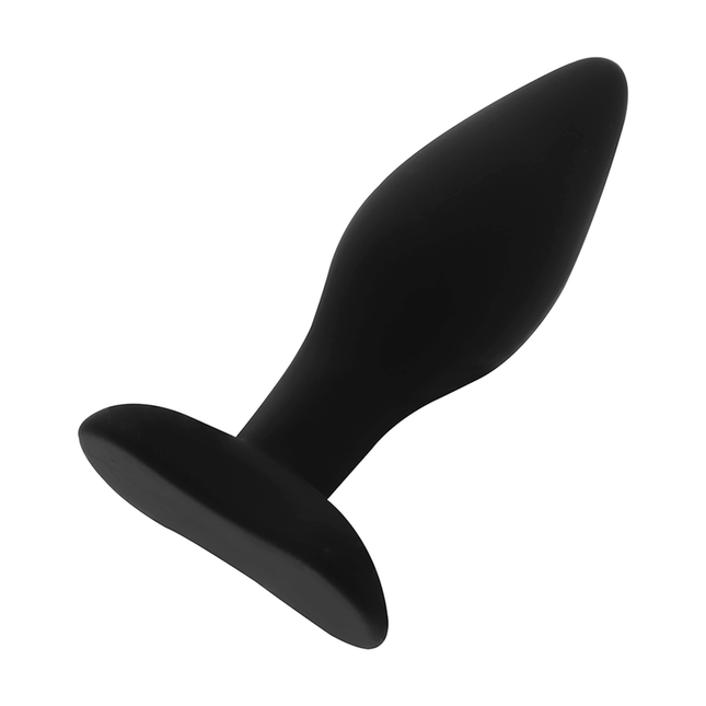 Ohmama klassischer silikon-analstecker größe m 10,2 cm in schwarz mit glattem, konischem design und abgerundetem boden