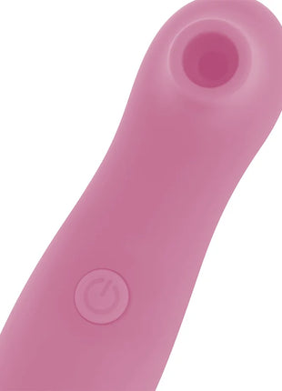 Ohmama klitoris-stimulator aus rosa silikon mit abgerundetem kopf und powerknopf für 10 geschwindigkeiten