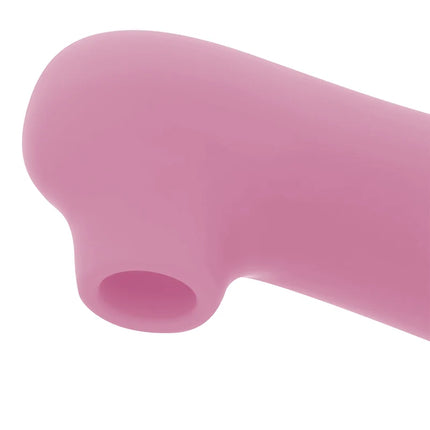 Ohmama klitoris-stimulator rosa aus silikon mit 10 geschwindigkeiten und hohlem, abgerundetem ende