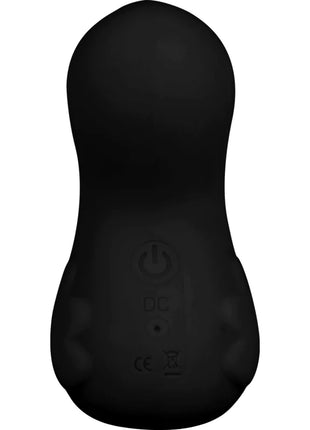 Ohmama my duck wiederaufladbar schwarz schwarzes silikon erwachsenenspielzeug mit powerbutton und dc port rückseite