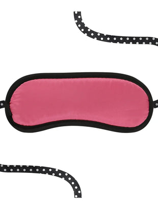 Ohmama paar-set nummer 1 pinkes augenmasken set mit schwarzem rand und gepunktetem gurt