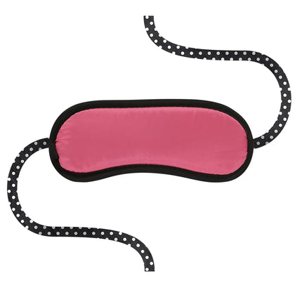 Ohmama paar-set nummer 1 pinkes augenmasken set mit schwarzem rand und gepunktetem gurt