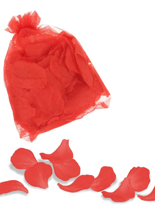 Ohmama paar-set nummer 3 ein roter transparenter mesh-beutel gefüllt mit künstlichen rosenblättern