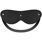 Schwarze leder-augenmaske mit silbernen metallnieten und verstellbarem riemen ohmama paar-set nummer 4