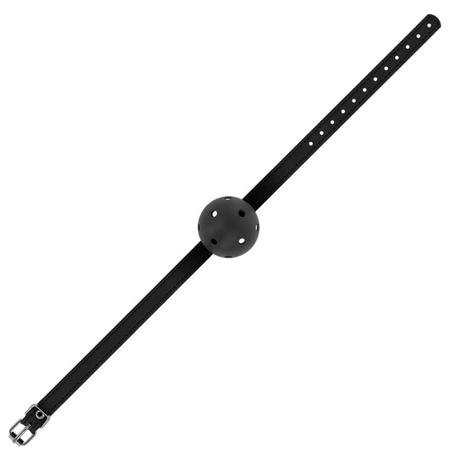 Ohmama paar-set nummer 5 mit schwarzem lederarmband und mattschwarzem perforiertem kugelmittelstück