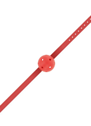 Ohmama paar-set nummer 6 rotes lederarmband mit perforiertem ball und silberner schnalle