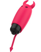 Ohmama pocket devil vibrator stimulator xmas edition pink silikon teufel-form mit schwarzer spitze und pfeilförmiger befestigung