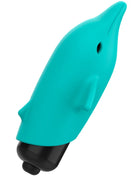 Teal silikon dolphinförmiger persönlicher massager mit schwarzer basis ohmama pocket dolphin vibrator xmas edition