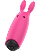 Pink silikon vibrator in hasenform mit schwarzer abgerundeter spitze ohmama pocket vibe pink xmas edition