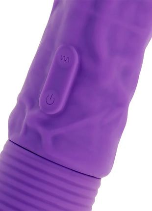 Ohmama realistischer silikon-dildo in lila mit strukturierter oberfläche und kraftknopf für 8 geschwindigkeiten