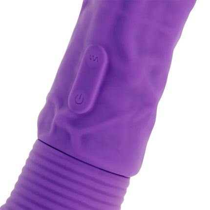 Ohmama realistischer silikon-dildo in lila mit strukturierter oberfläche und kraftknopf für 8 geschwindigkeiten