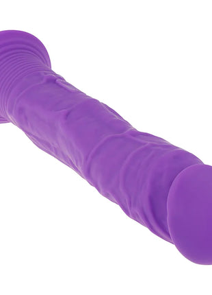 Ohmama realistischer silikon-dildo in lila mit strukturierten rillen und abgerundetem kopf