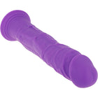 Ohmama realistischer silikon-dildo in lila mit strukturierten rillen und abgerundetem kopf