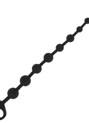 Ohmama silikon-anal kugeln 30 cm schwarzer silikonperlenzug mit schlüsselgriff am ende