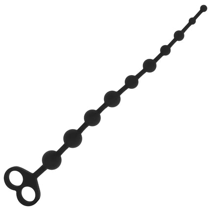 Ohmama silikon-anal kugeln 30 cm schwarzer silikonperlenzug mit schlüsselgriff am ende