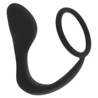 Schwarzer silikon-analplug mit ringverschluss 10,5 cm von ohmama aus hautfreundlichem silikon