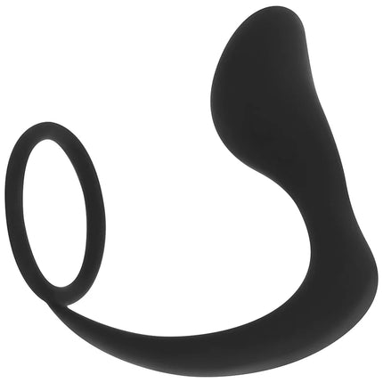 Schwarzer silikon-analplug mit ring von ohmama 10,5 cm aus hochwertigem material für komfortable nutzung