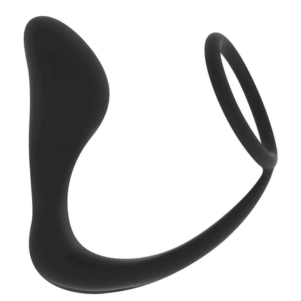 Schwarzer silikon-analplug mit ring an der oberseite ohmama silikon-ansplug 10,5 cm