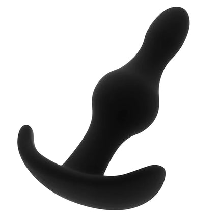 Schwarzer silikon-analstecker ohmama mit ergonomischem design und abgerundetem spitzen für bequemen gebrauch 8 cm
