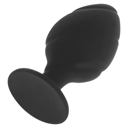 Ohmama silikon-analstecker größe l 9 cm schwarz mit glattem, abgerundetem kopf und abgeflachter basis aus silikon