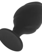 Ohmama silikon-analstecker größe m 8 cm schwarz mit glattem, abgerundetem kopf und ausgestellter basis aus silikon