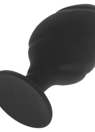 Ohmama silikon-analstecker größe s 6 cm schwarzer silikon-analplug mit glattem, rundem kopf und abgewinkelter basis