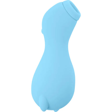 Ohmama stimulator sauger mit blauen drachenwellen in hellblauem silikon mit ergonomischem rundem design und kleiner öffnung