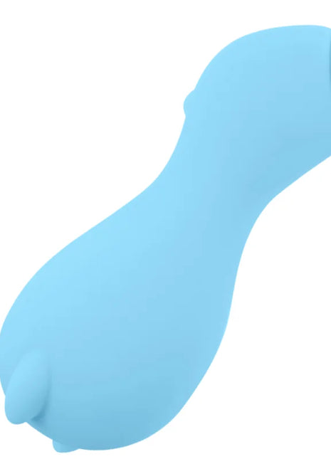 Lightblauer silikon stimulator sauger mit stilisiertem tier und runden konturen von ohmama