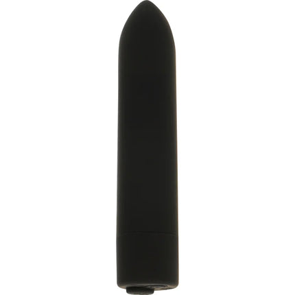 Ohmama vibrationskugel in schwarz aus silikon mit glattem, konischem design und abgerundetem spitzenteil