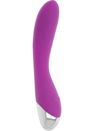 Lila silikon vibrator mit silberner metallbasis ohmama vibrator 6 modi und 6 geschwindigkeiten 20,5 cm