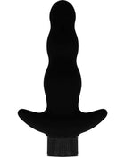 Schwarzer silikon analplug mit strukturiertem griffboden ohmama vibratorstecker 12 cm