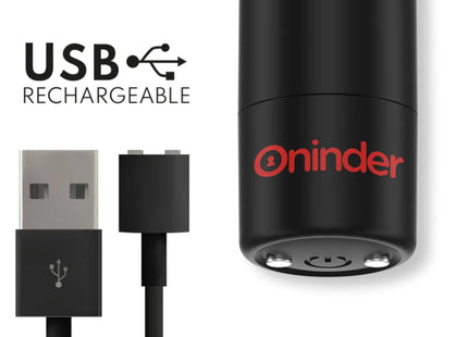 ONINDER - BERLIN BULLET VIBRATOR SCHWARZ 9 MODI 8,5 X 2 CM - KOSTENLOSE APP - Vibrierende Kugeln