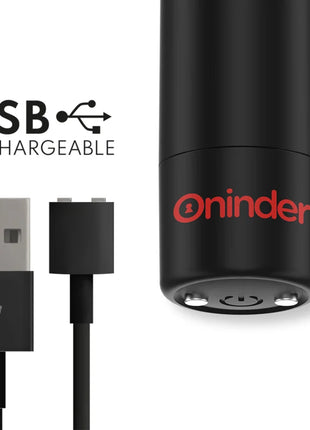 ONINDER - BERLIN BULLET VIBRATOR SCHWARZ 9 MODI 8,5 X 2 CM - KOSTENLOSE APP - Vibrierende Kugeln