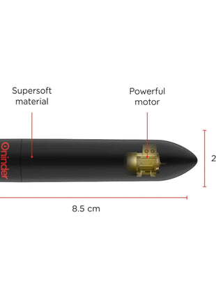 ONINDER - BERLIN BULLET VIBRATOR SCHWARZ 9 MODI 8,5 X 2 CM - KOSTENLOSE APP - Vibrierende Kugeln