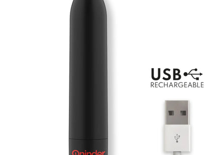ONINDER - BERLIN BULLET VIBRATOR SCHWARZ 9 MODI 8,5 X 2 CM - KOSTENLOSE APP - Vibrierende Kugeln