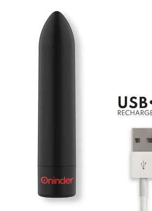 ONINDER - BERLIN BULLET VIBRATOR SCHWARZ 9 MODI 8,5 X 2 CM - KOSTENLOSE APP - Vibrierende Kugeln