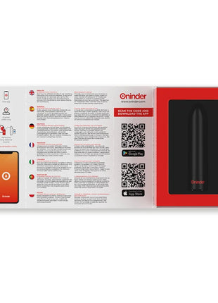 ONINDER - BERLIN BULLET VIBRATOR SCHWARZ 9 MODI 8,5 X 2 CM - KOSTENLOSE APP - Vibrierende Kugeln