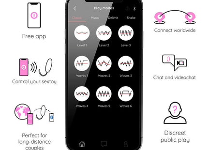 ONINDER CUTE - LOVE PLEASURE VIBRO-ROTIERENDES EI 360° SILIKON - KOSTENLOSE WELTWEITE APP - Vibrierende Eier