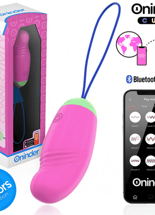 ONINDER CUTE - LOVE PLEASURE VIBRO-ROTIERENDES EI 360° SILIKON - KOSTENLOSE WELTWEITE APP - Vibrierende Eier
