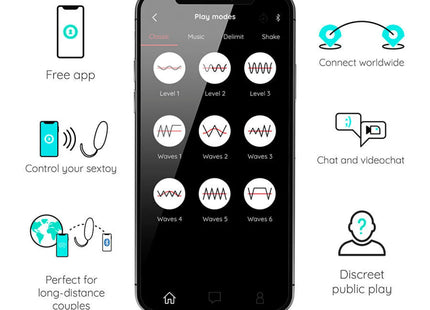 ONINDER CUTE - LOVE PLEASURE VIBRO-ROTIERENDES SILIKON-EDELSTEIN-EI - KOSTENLOSE WELTWEITE APP - Vibrierende Eier