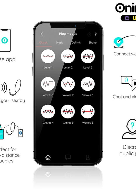 ONINDER CUTE - LOVE PLEASURE VIBRO-ROTIERENDES SILIKON-EDELSTEIN-EI - KOSTENLOSE WELTWEITE APP - Vibrierende Eier