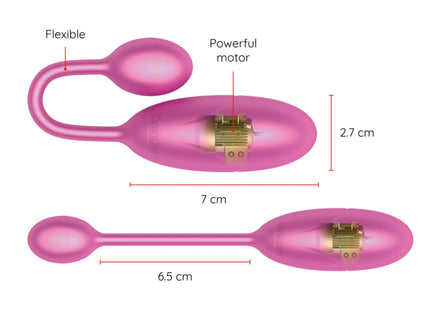 ONINDER - DENVER VIBRATIONSEI ROSA 7 X 2,7 CM KOSTENLOSE APP - Vibrierendes Ei