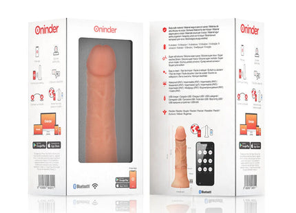ONINDER - GROSSER BOGOTÁ-VIBRATORDILDO 9 GESCHWINDIGKEITEN NATÜRLICH 22 CM -O- 4,5 CM - KOSTENLOSE APP - Paarvibratoren