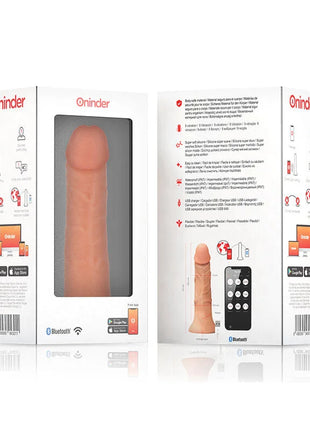 ONINDER - GROSSER BOGOTÁ-VIBRATORDILDO 9 GESCHWINDIGKEITEN NATÜRLICH 22 CM -O- 4,5 CM - KOSTENLOSE APP - Paarvibratoren
